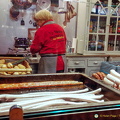 Stall selling half-metre long bratwursts